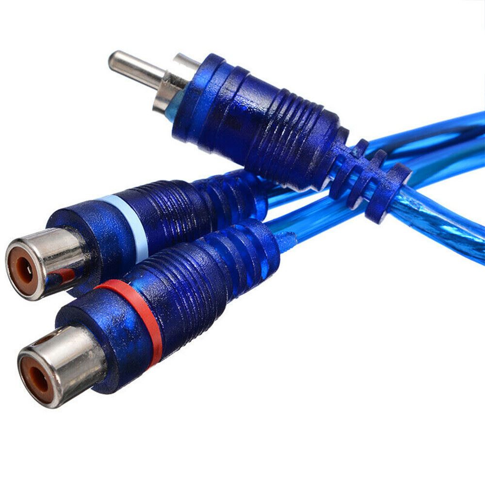 30 cm RCA Phono Y-splitter 1 han til 2 hun stik iltfri adapter kabel