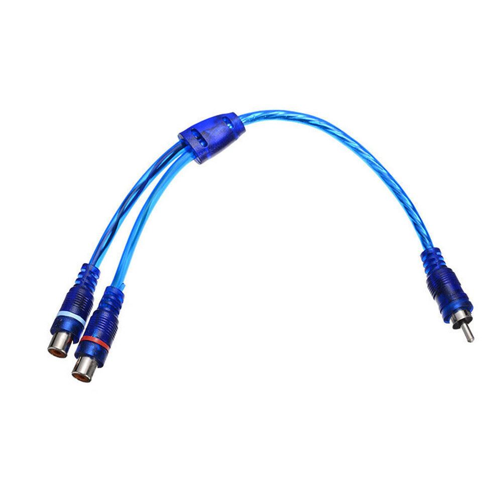 30 cm RCA Phono Y-splitter 1 han til 2 hun stik iltfri adapter kabel