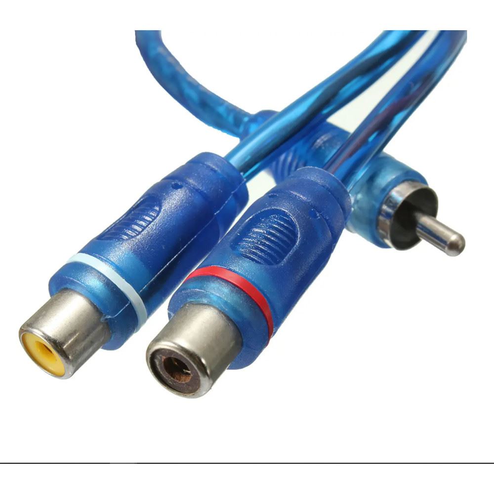 30 cm RCA Phono Y-splitter 1 han til 2 hun stik iltfri adapter kabel