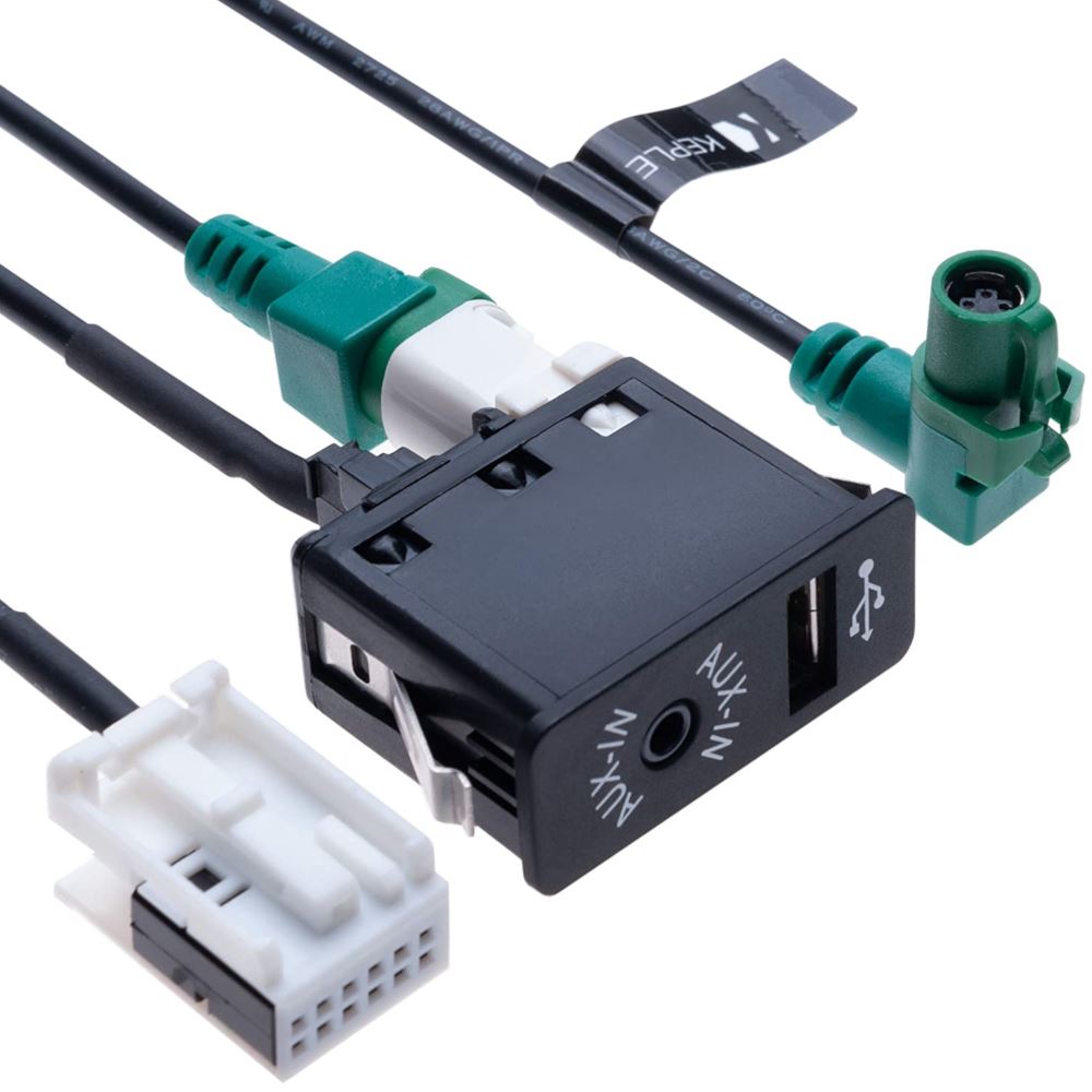 USB AUX til BMW 5-serie E60 E61 F07 F10 F11 X3 F25 E93 LCI X4 3,5 mm kontakt port - LifafaDenmark Aps