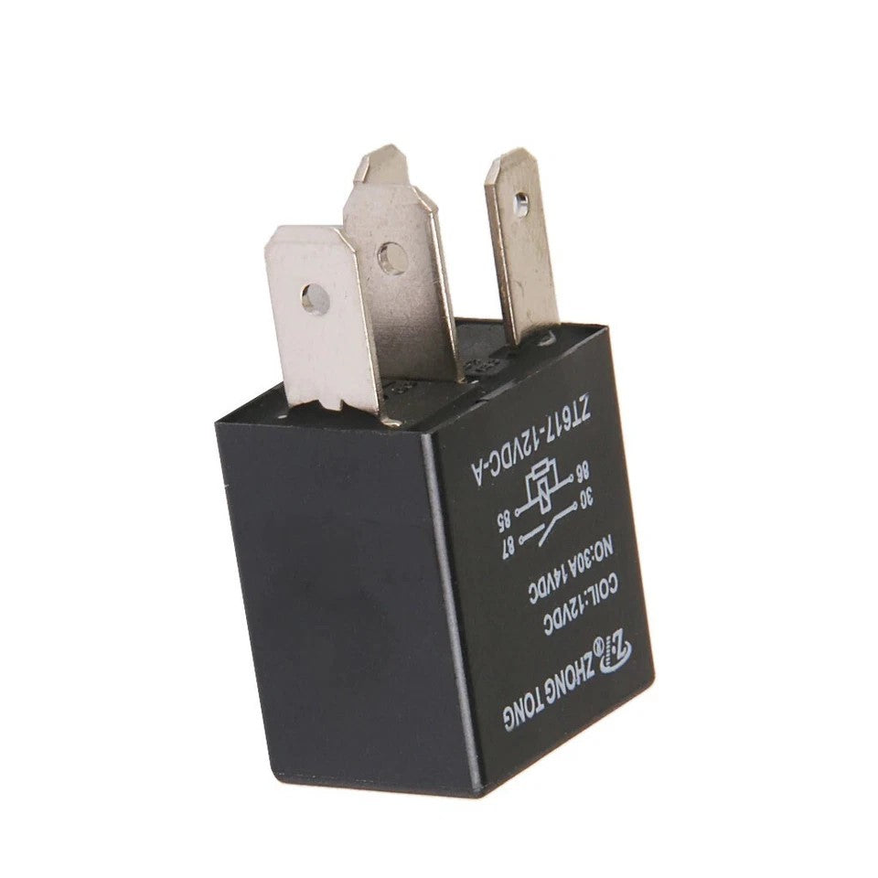 12V Relæ 4 benet 30Amp Forseglet til tænd/sluk af lys, horn osv. Bil, motorcykel, varevogn SPNO - LifafaDenmark Aps