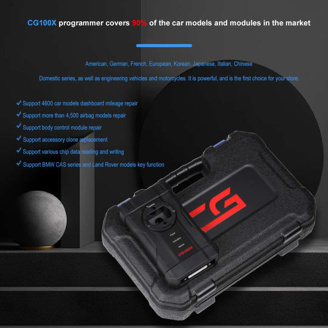 CGDI CG100X Ny Generation Smart Car Programmer til Airbag Nulstilling af Kilometertal og Chip Aflæsning - LifafaDenmark Aps