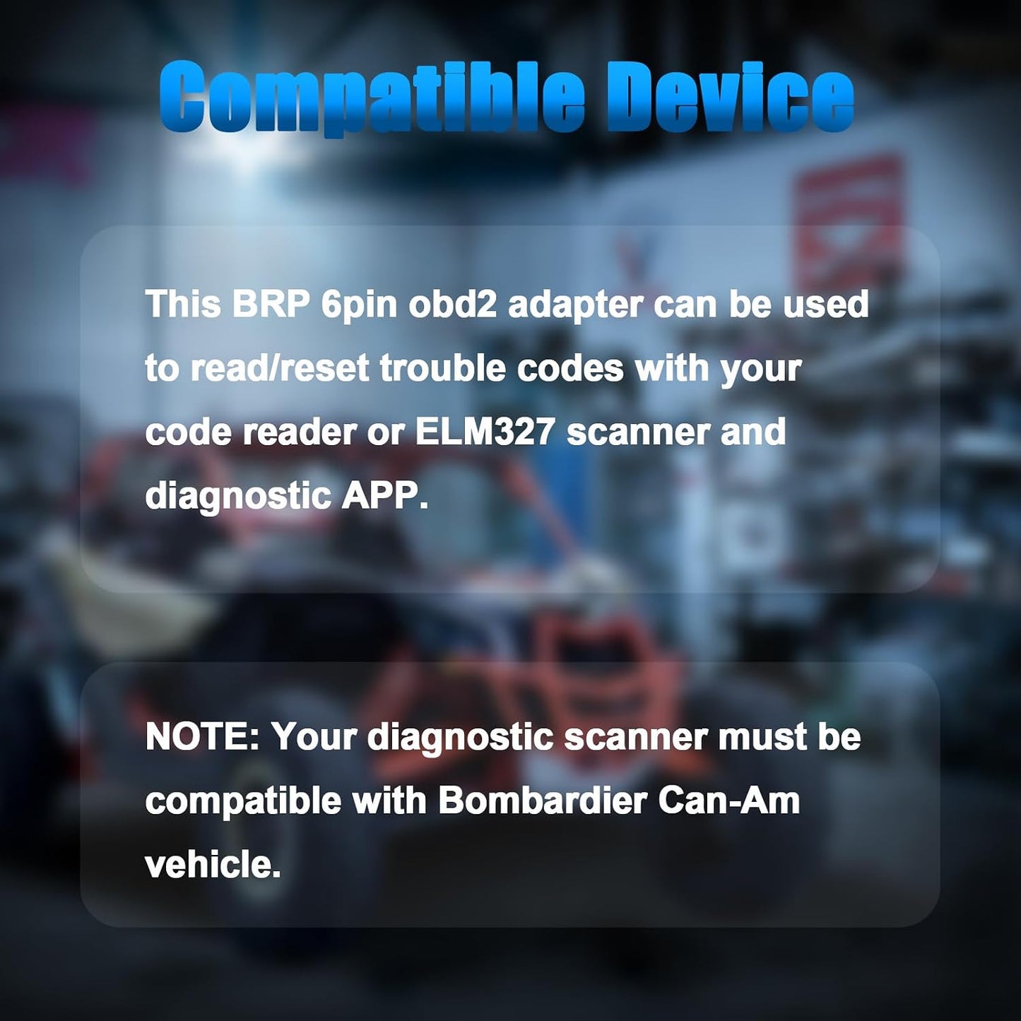 Til BRP CAN-AM MOTO ATV UTV Motorcykel 6PIN til 16PIN Diagnostisk Kabel Adapter