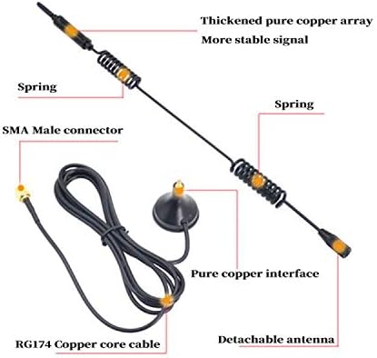 Dual Band WiFi 2.4GHz 5GHz 5.8GHz 12dBi 4g antenne magnetisk base SMA han antenne - LifafaDenmark Aps
