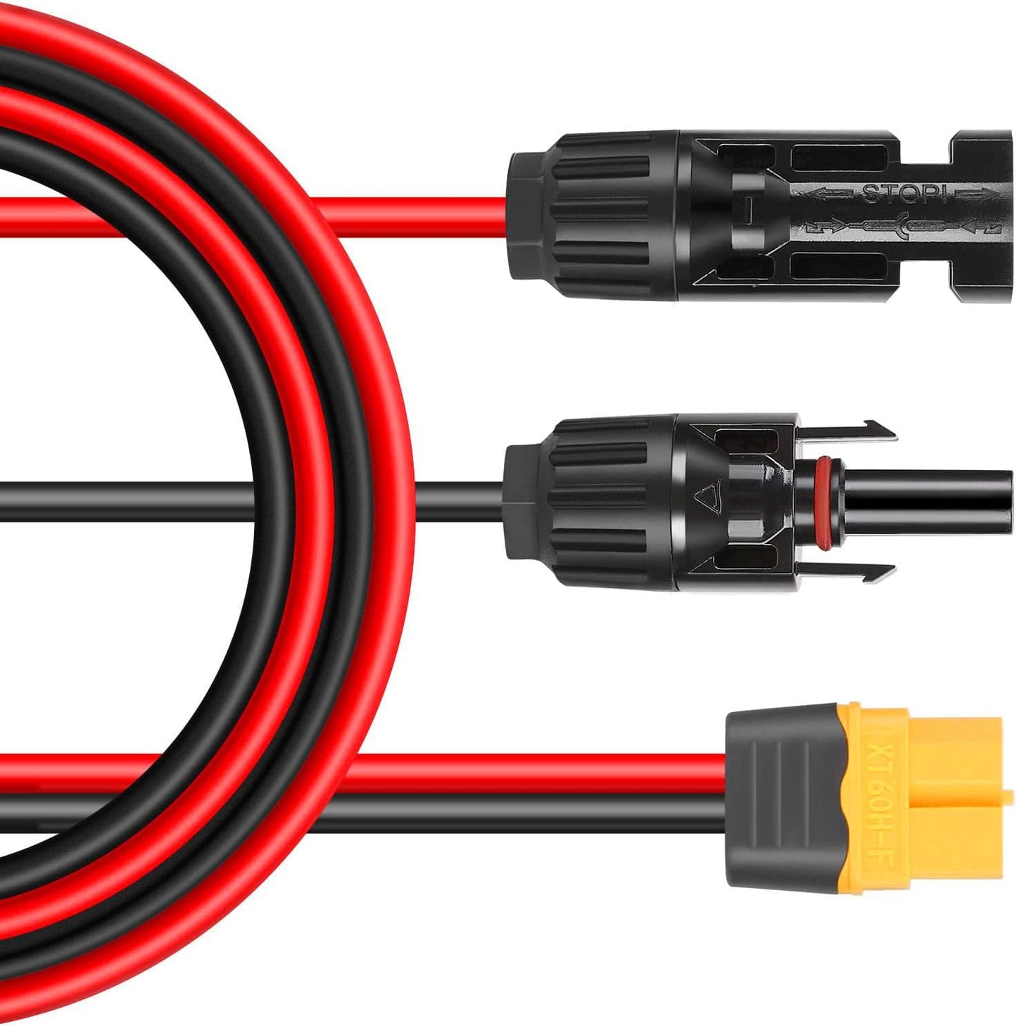 Heavy-Duty 12Awg solpanel forlænger kabel - Mc-4 til Xt60 adapter til bærbar