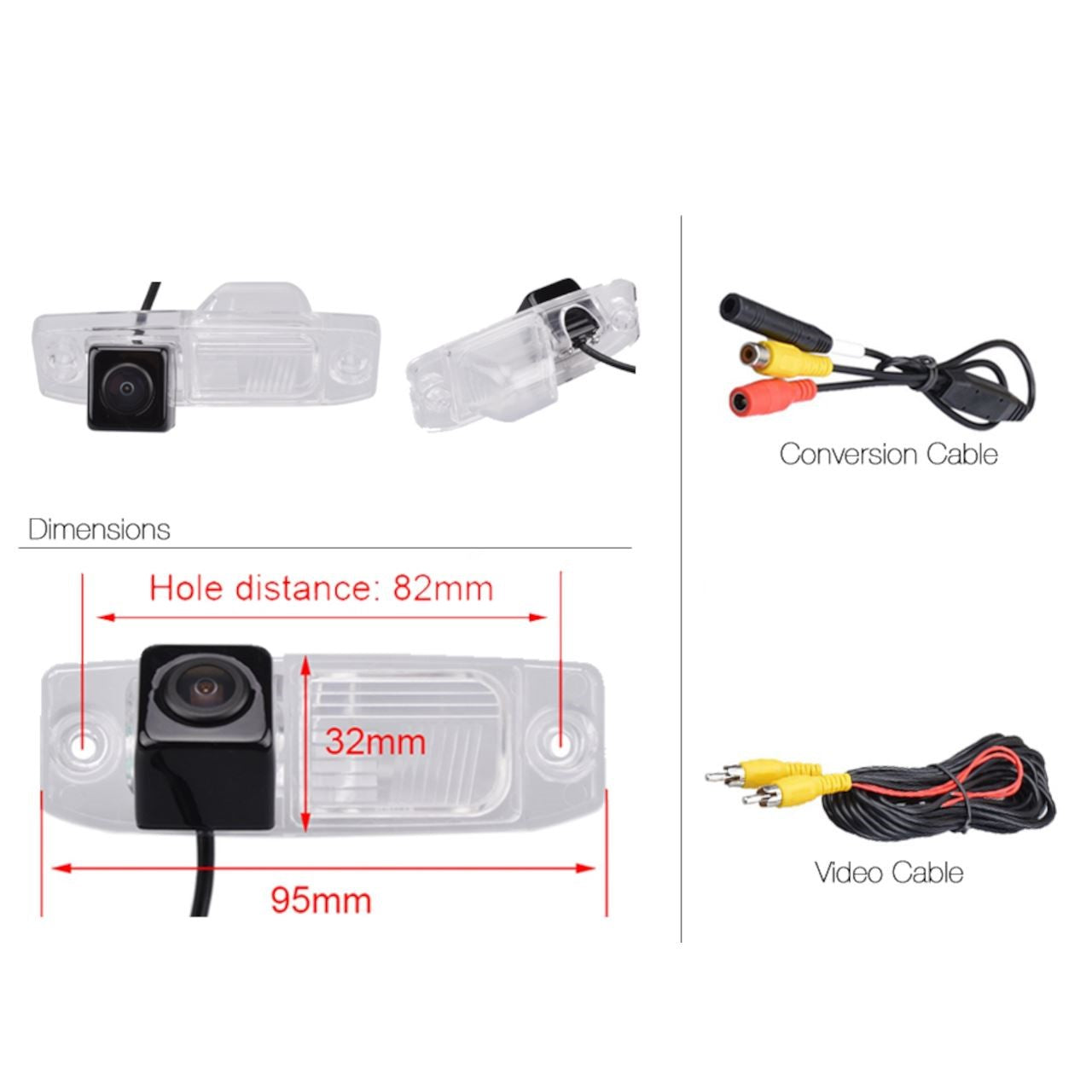 Bakkamera til Hyundai baklys 720p AHD NTSC - LifafaDenmark Aps