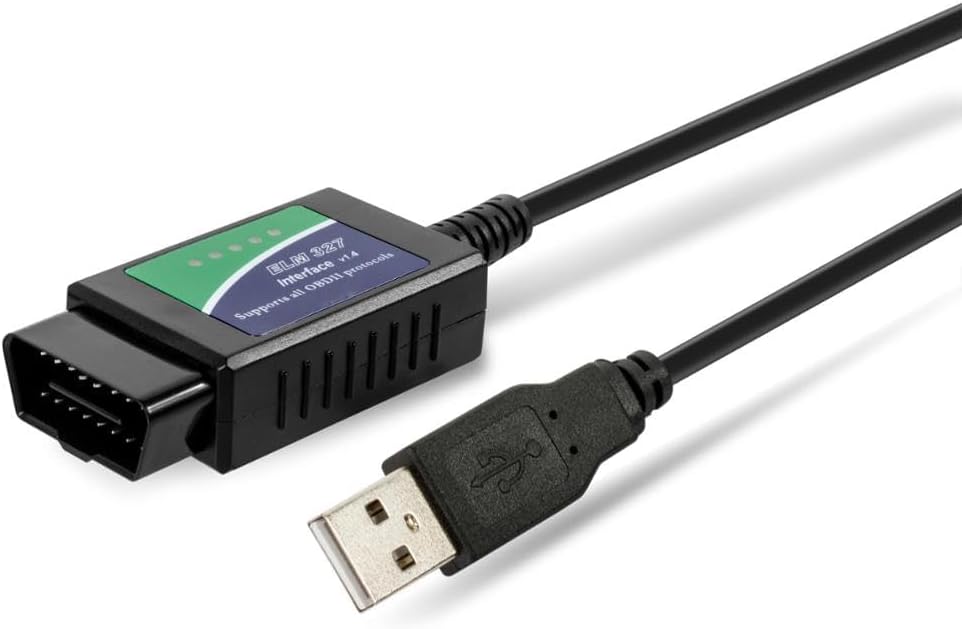 OBD2 Diagnostic Scanner ELM327 V1.4 USB ELM 327 med PIC18F25K80 Chip - Lifafa Denmark