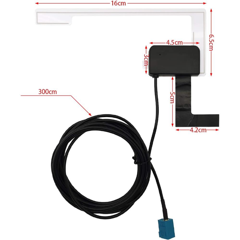 FAKRA DAB bil antenne til VW RNS310 315 RCD510 310 Digital Radio Stereo