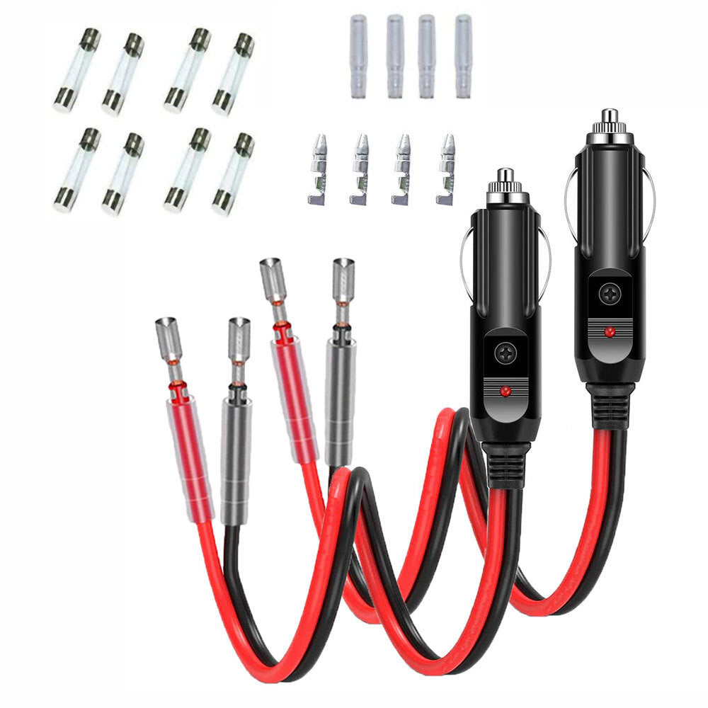 12V 24V kraftig han stik til cigaret tænder til bil, strøm forsynings kabel - LifafaDenmark Aps