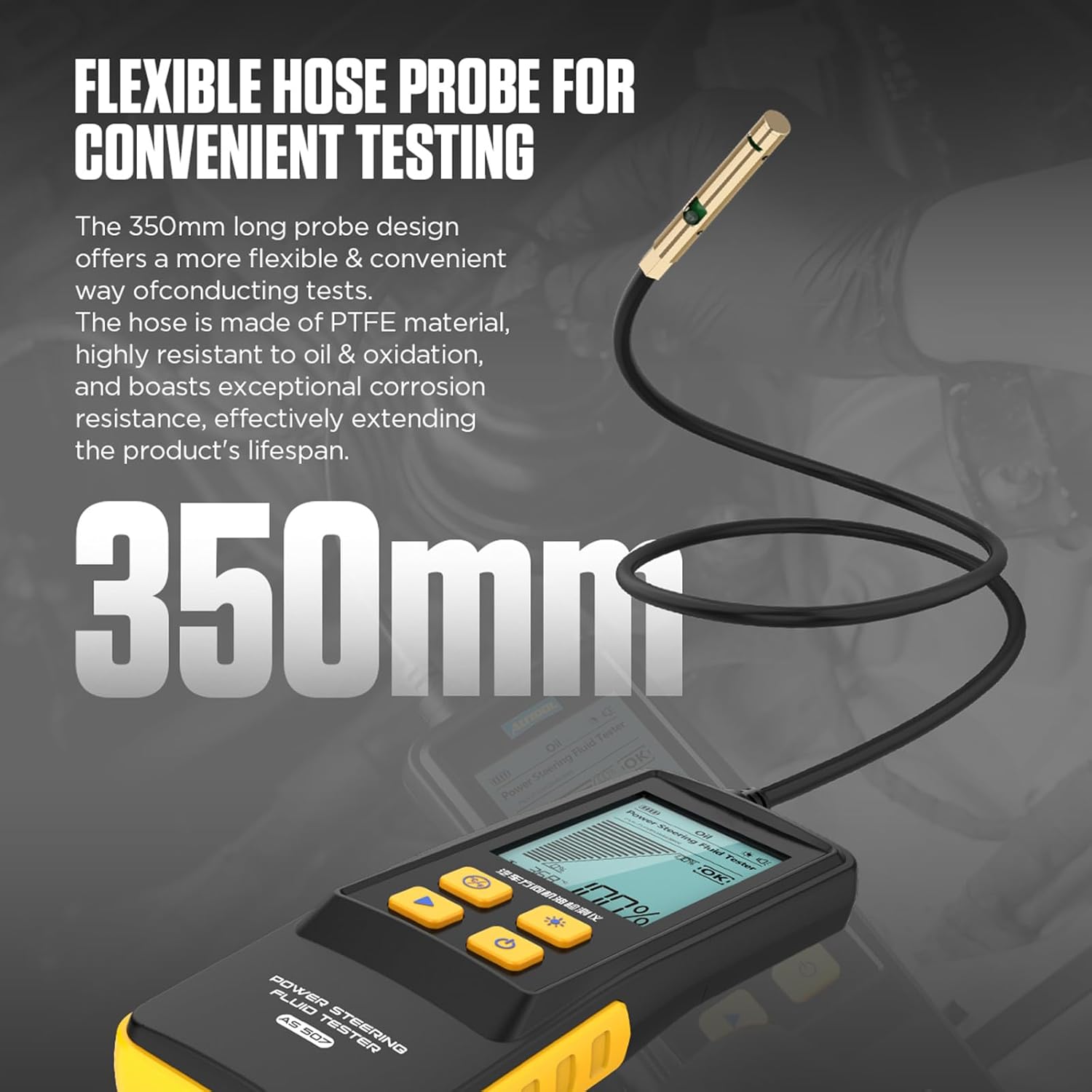 Power Steering Fluid Tester Autool AS507 Automatisk kontrol af servostyrings olie kvalitet, - LifafaDenmark Aps