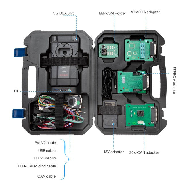 CGDI CG100X Ny Generation Smart Car Programmer til Airbag Nulstilling af Kilometertal og Chip Aflæsning - LifafaDenmark Aps