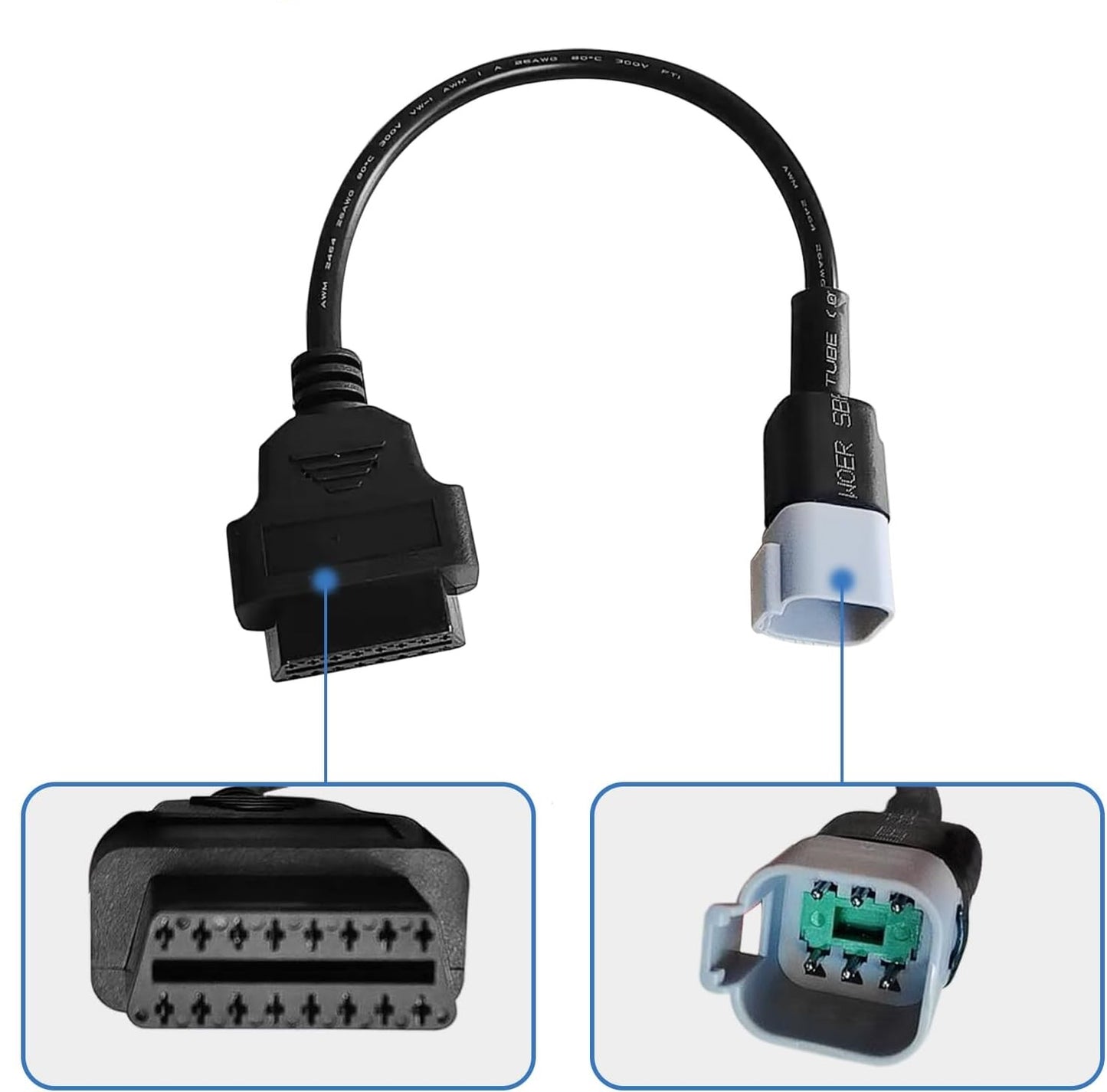 Til BRP CAN-AM MOTO ATV UTV Motorcykel 6PIN til 16PIN Diagnostisk Kabel Adapter
