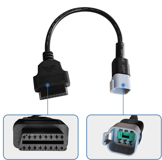 Til BRP CAN-AM MOTO ATV UTV Motorcykel 6PIN til 16PIN Diagnostisk Kabel Adapter - LifafaDenmark Aps
