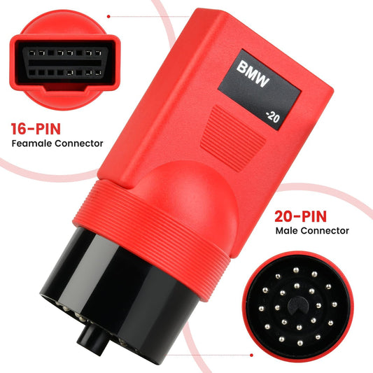 Autel OBDI til OBDII BMW 20 pin adapter - LifafaDenmark Aps