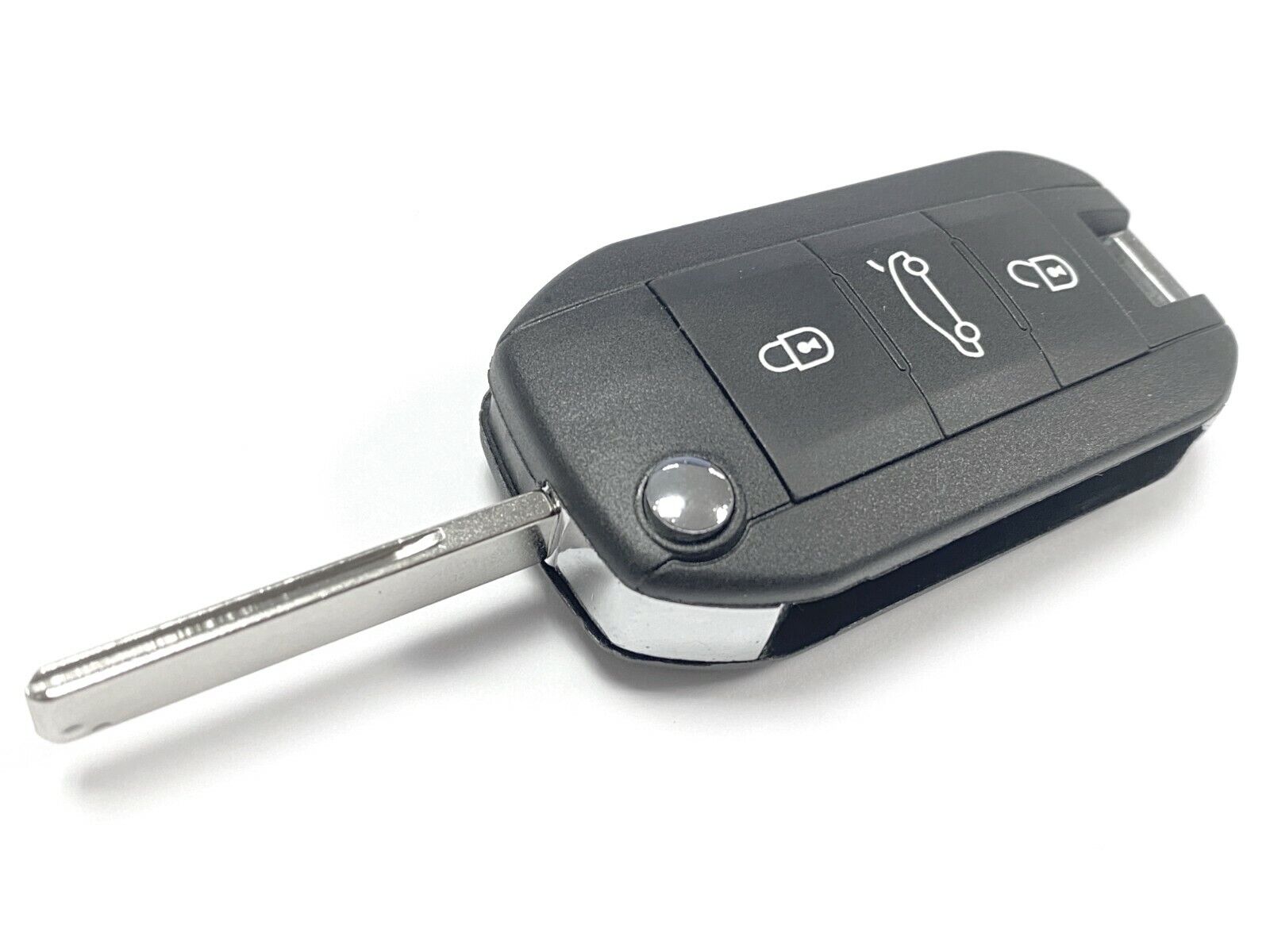 RFC 3-knaps nøglehus til Peugeot 208 308 2008 508 fjernbetjening HU83 klinge - LifafaDenmark Aps