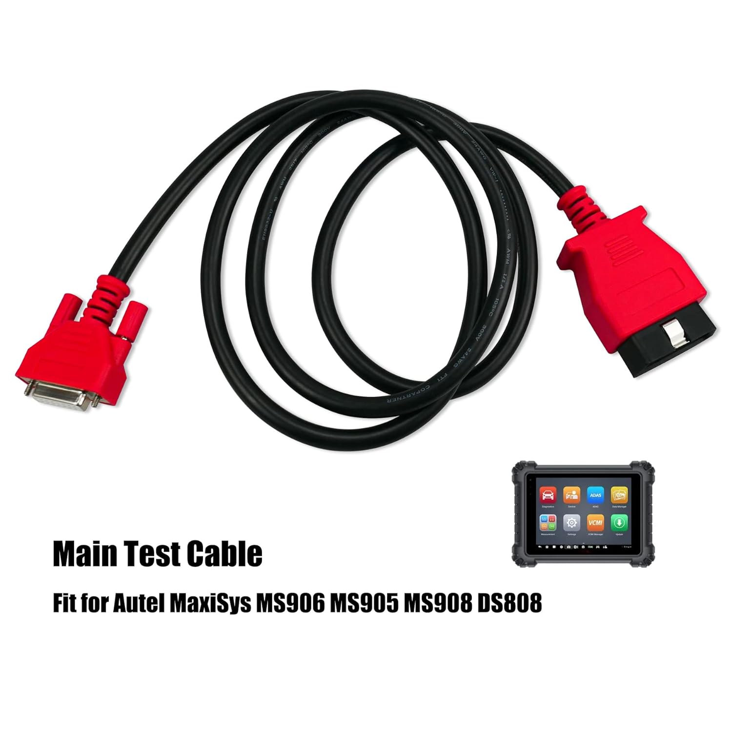 Diagnostisk kabel til Autel MS906, MS905, MS908 15 benet hun stik til 16 benet OBDII - LifafaDenmark Aps