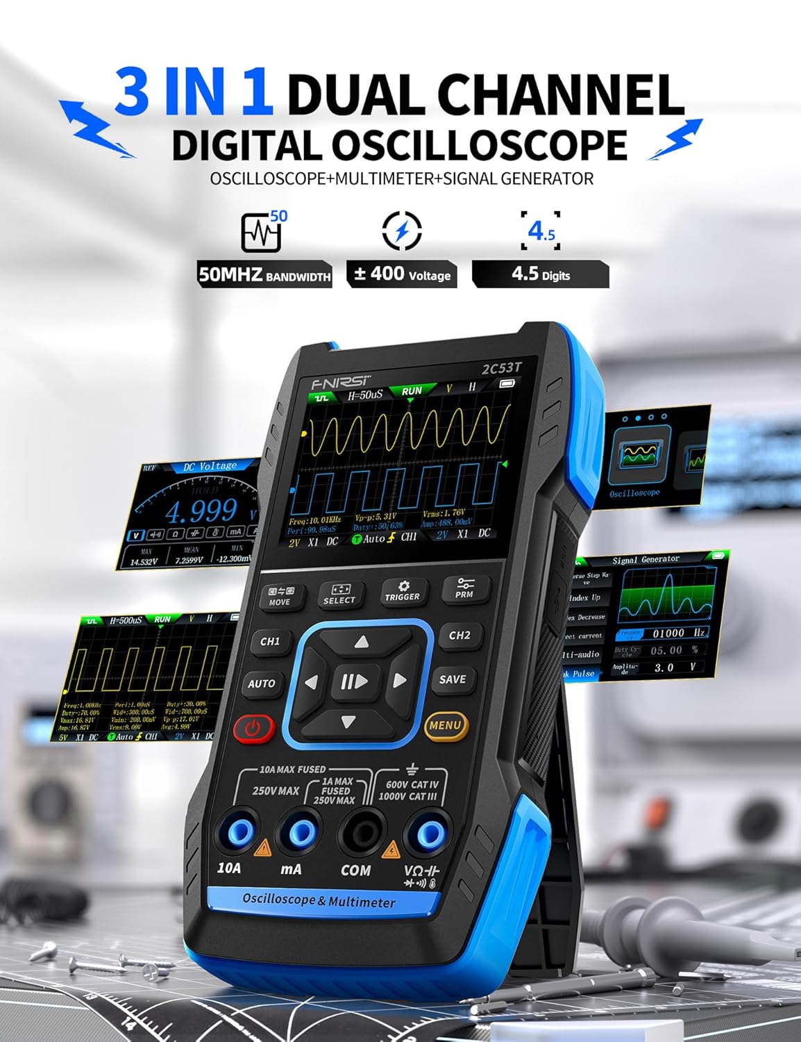 3 IN1 digital oscilloskop multimeter DDS Generator