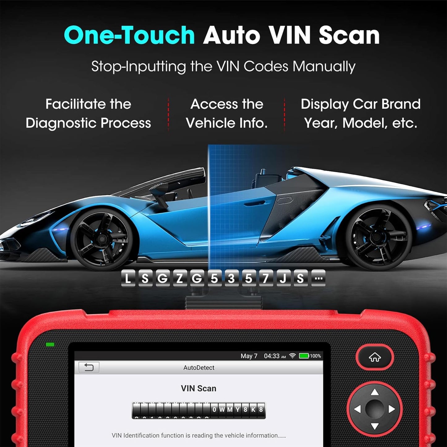 LAUNCH CRP123X V3.0, multi system bil scanner med 7 nulstillings funktioner, FCA SGW - LifafaDenmark Aps