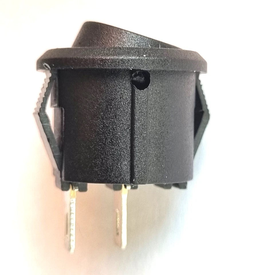 On/Off vippe kontakter SPST 2-benet 16mm rund sort 250VAC 3A bil båd 12V - LifafaDenmark Aps