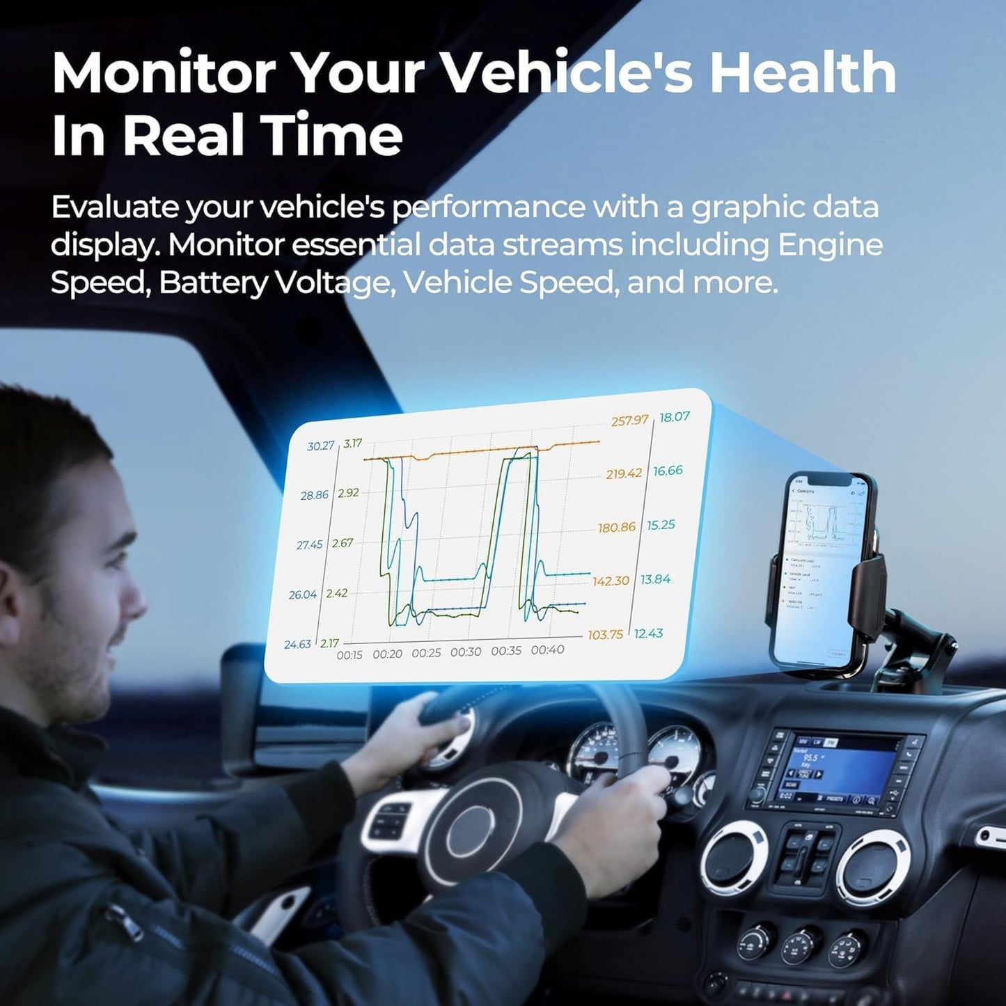 Topdon Topscan Pro Smart Diagnostic Tool Bluetooth OBD2 Advanced Reader IMMO Kompatibel med software