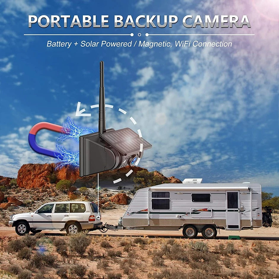 Magnetisk solcelledrevet trådløst WiFi bak kamera med app - LifafaDenmark Aps