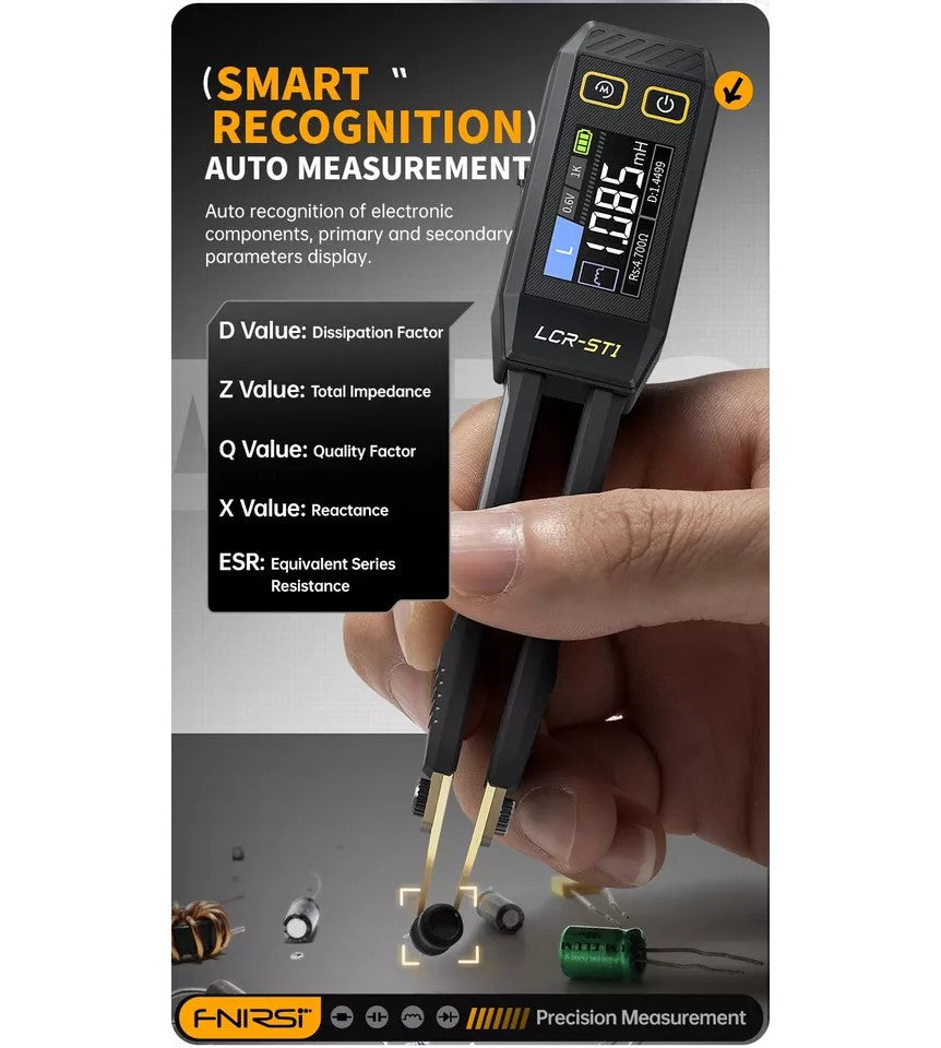 Mini Smart Pincet LCR SMD ESR Tester Modstand Kapacitans Induktans Kontinuitet Diode Test Måle værktøjer