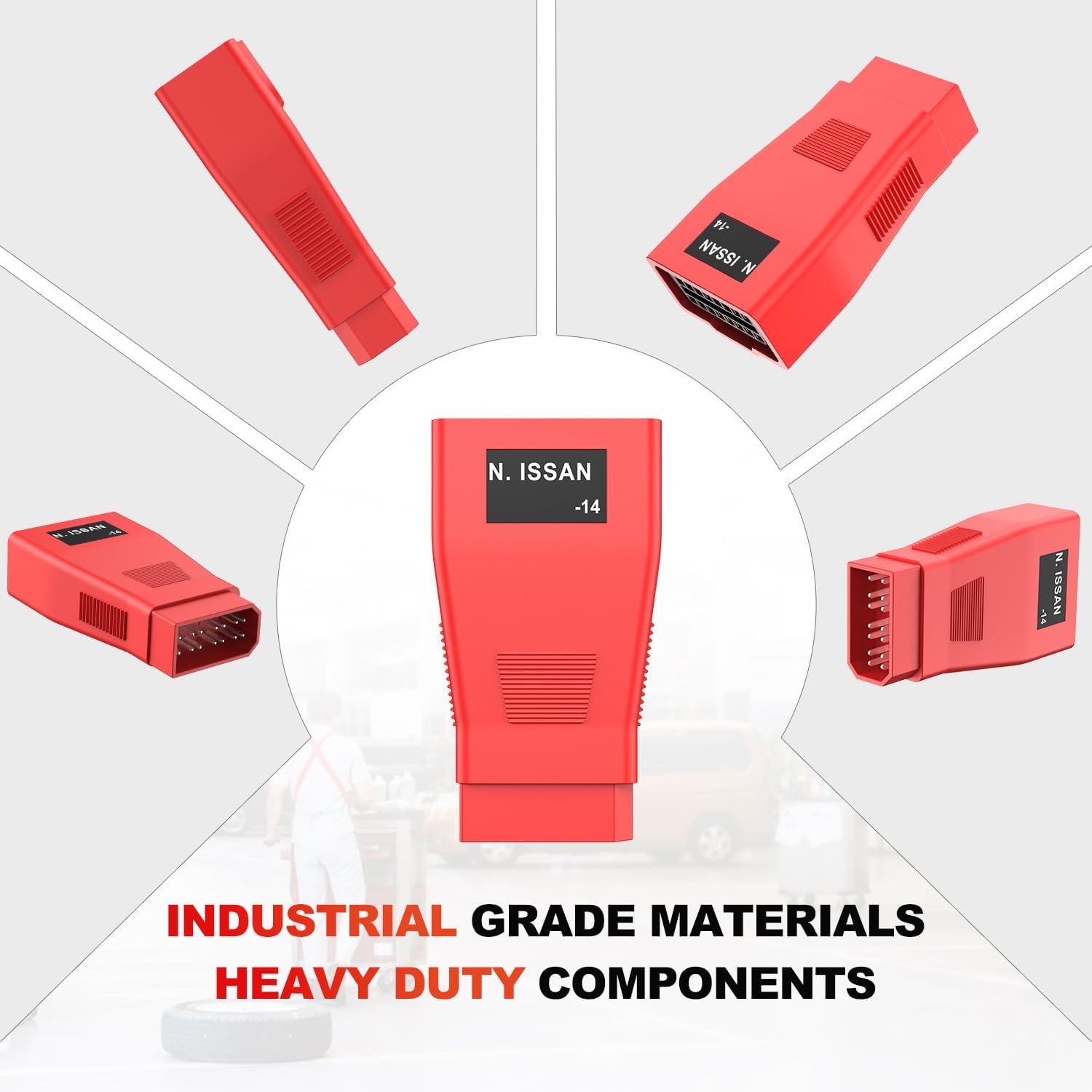 OBDI to OBDII Autel Nissan 14 Pin OBD1 to 16 Pin OBD2 adapter - LifafaDenmark Aps