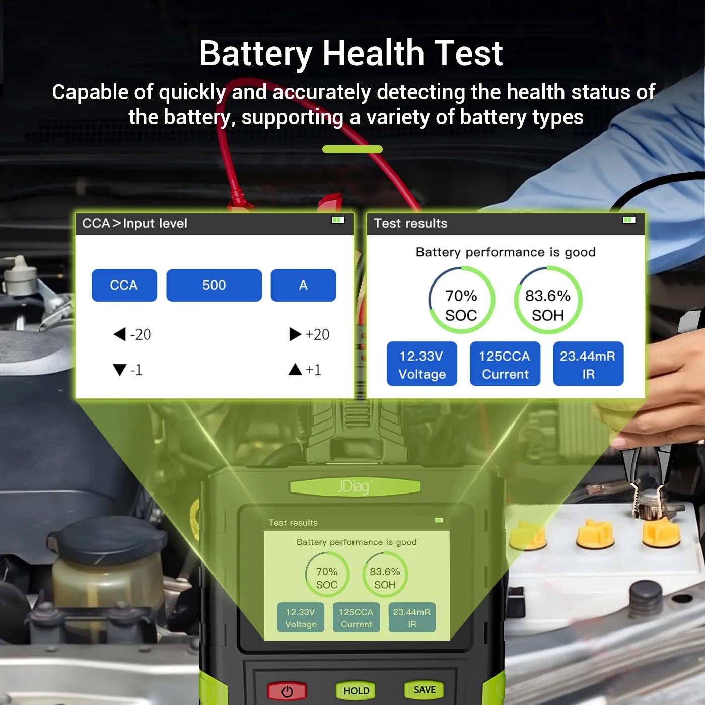 JDiag EV001 Isolations  og Modstands tester Specialiseret til Diagnose af Nye Energi biler - LifafaDenmark Aps