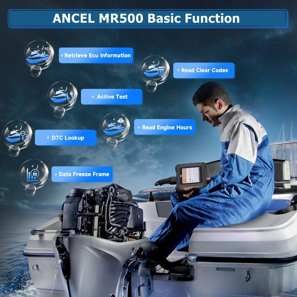 ANCEL MR500 Marine Diagnostic Tool til Suzuki (1998–2022)