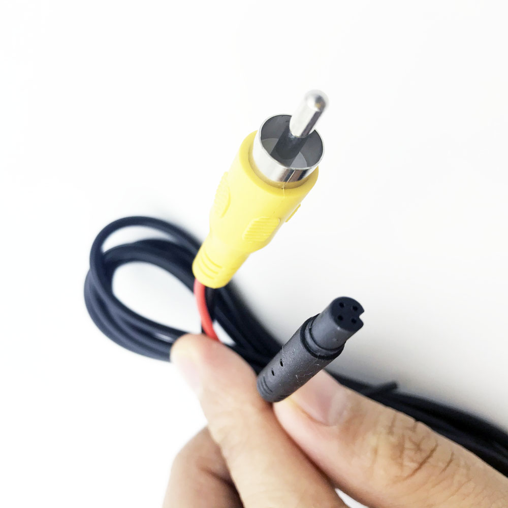 4 bens til RCA han kabel til kamera forlænger grænseflade til udløser til bakkamera med backup Phono