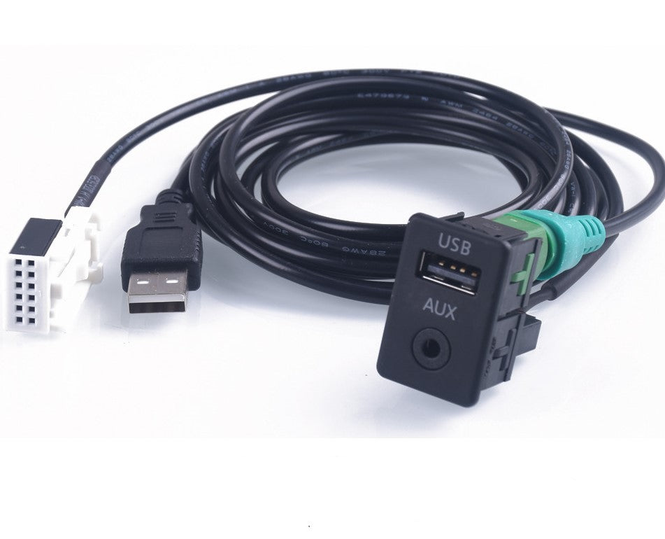 USB AUX-port til BMW X3 F25 X5 E70 X6 E71 E72 Z4 E89 F01 F02 OEM-afbryder 3,5 mm - LifafaDenmark Aps