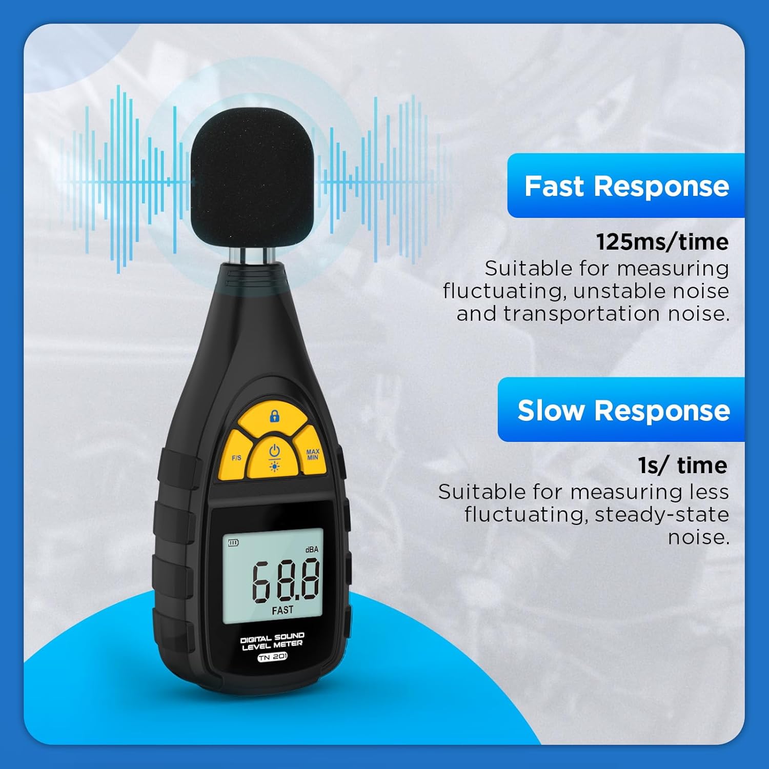 Autool TN201 Decibel måler Lyd niveau måler Støj decibel måler - LifafaDenmark Aps