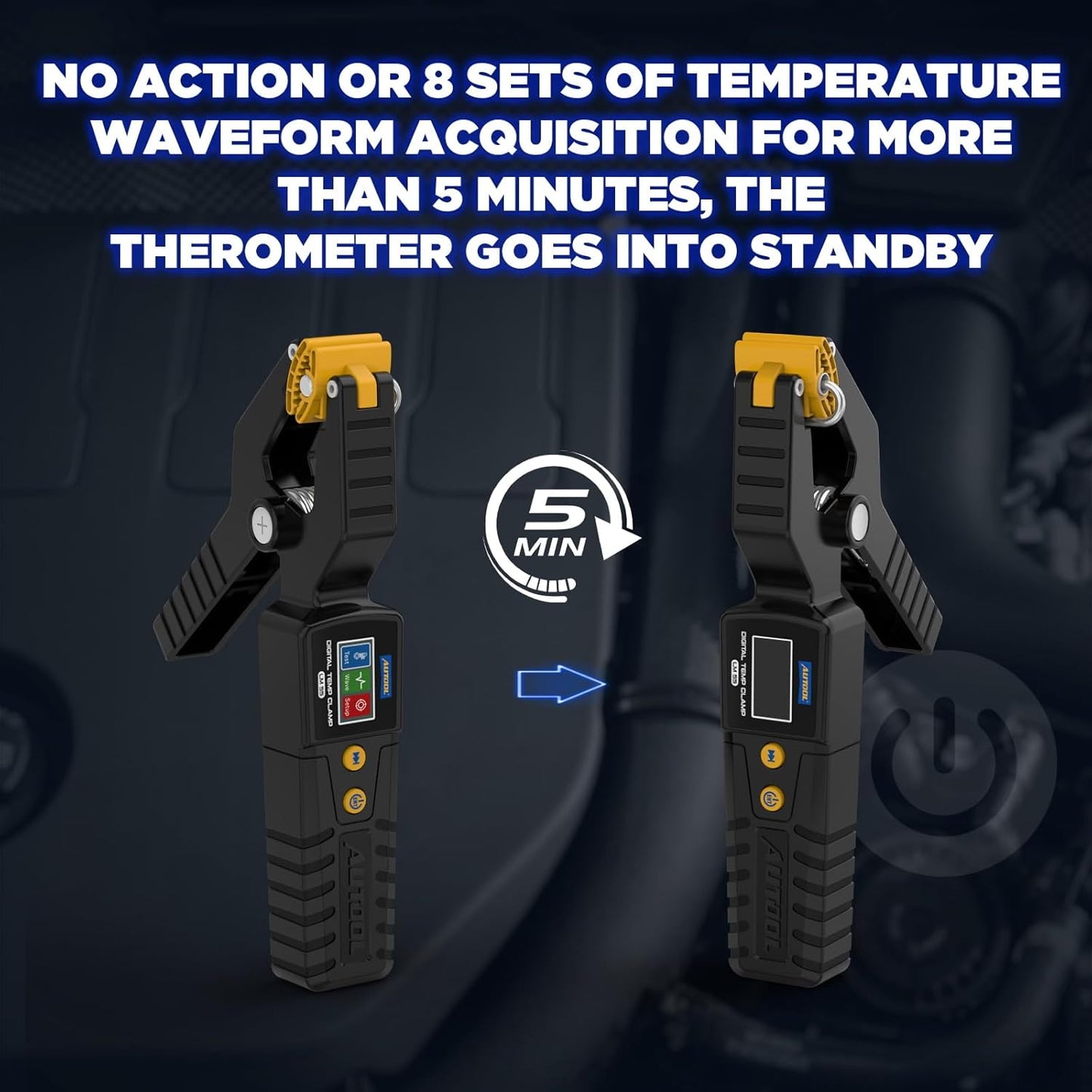 AUTOOL digitalt termometer HVAC, rørklemme termometer til varme- og køle systemer - LifafaDenmark Aps