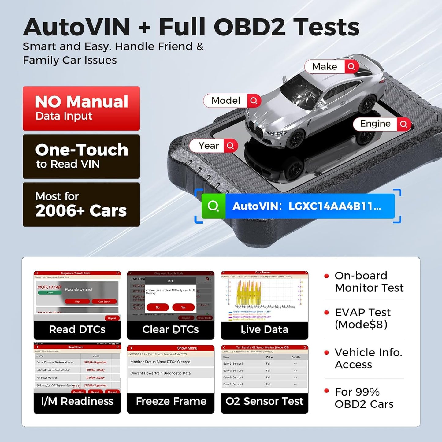 LAUNCH X431 Creader Elite 2.0 FGC OBD2-scanner, tovejs scannings værktøj til Ford, GM og Chrysler serien, ECU-kodning, livslang GRATIS opdatering - LifafaDenmark Aps