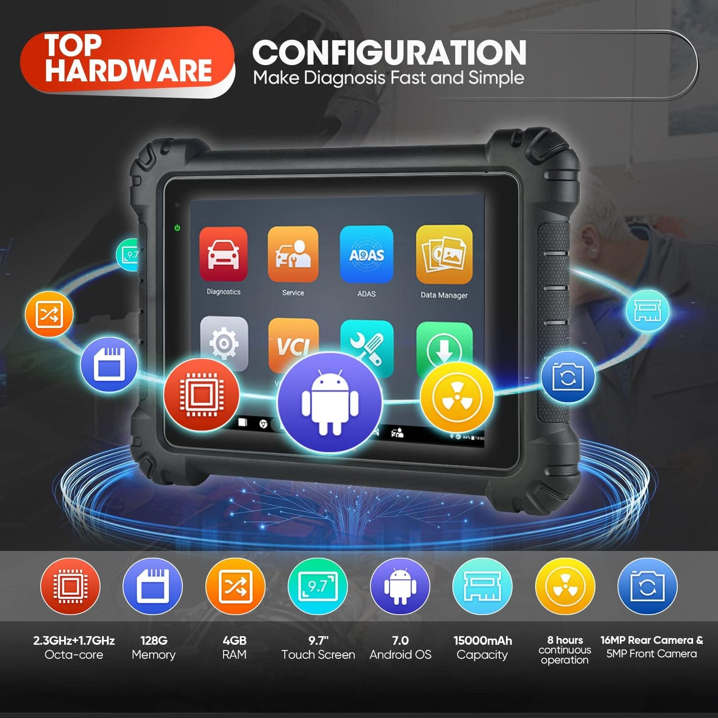 Autel MaxiSys MS909 intelligent scannings værktøj, topologi 2.0, ECU-programmerings kodning, 40+ tjenester, 3.000+ aktive tests - LifafaDenmark Aps