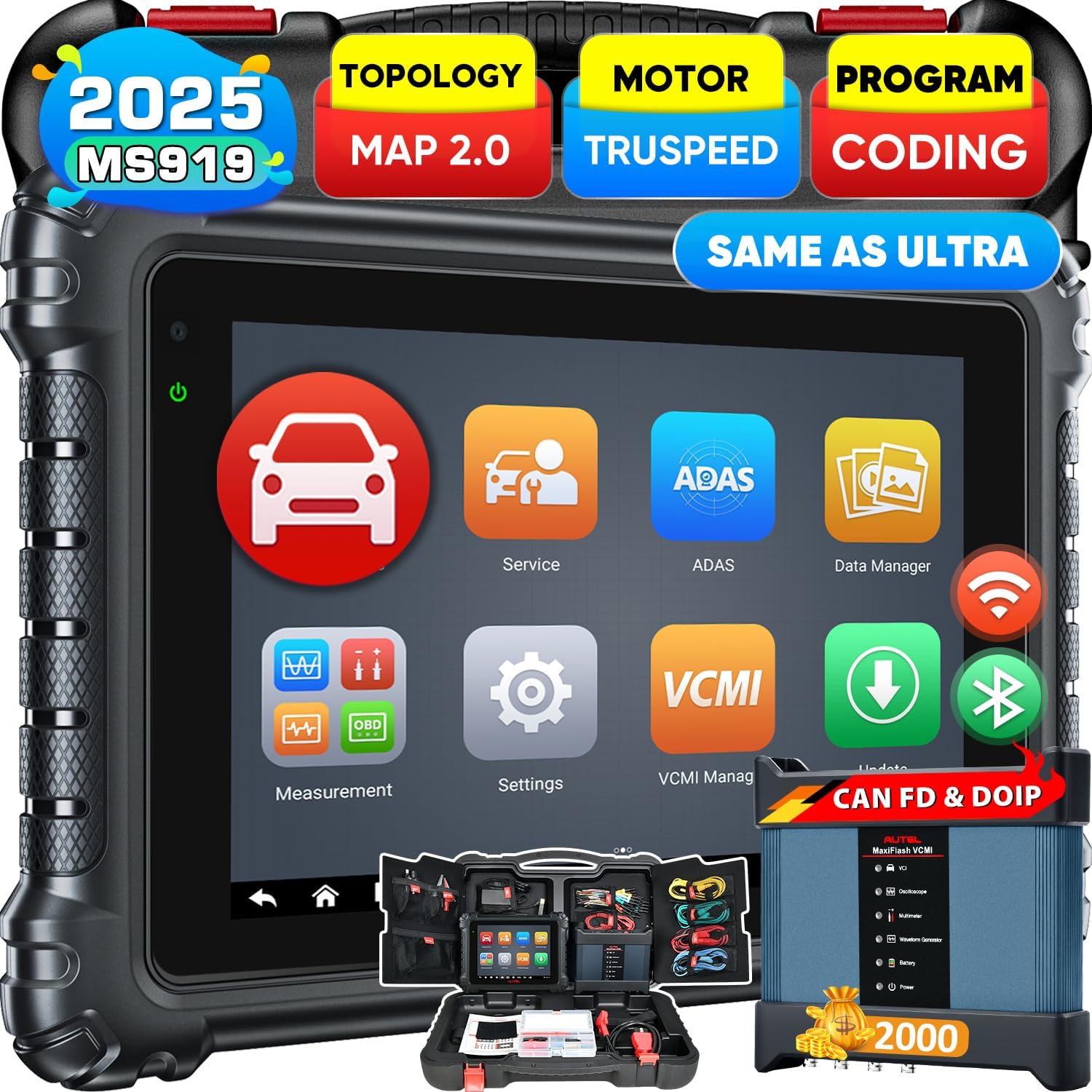 Autel MaxiSys MS919 scanner, top intelligent scannings værktøj som Ultra - LifafaDenmark Aps