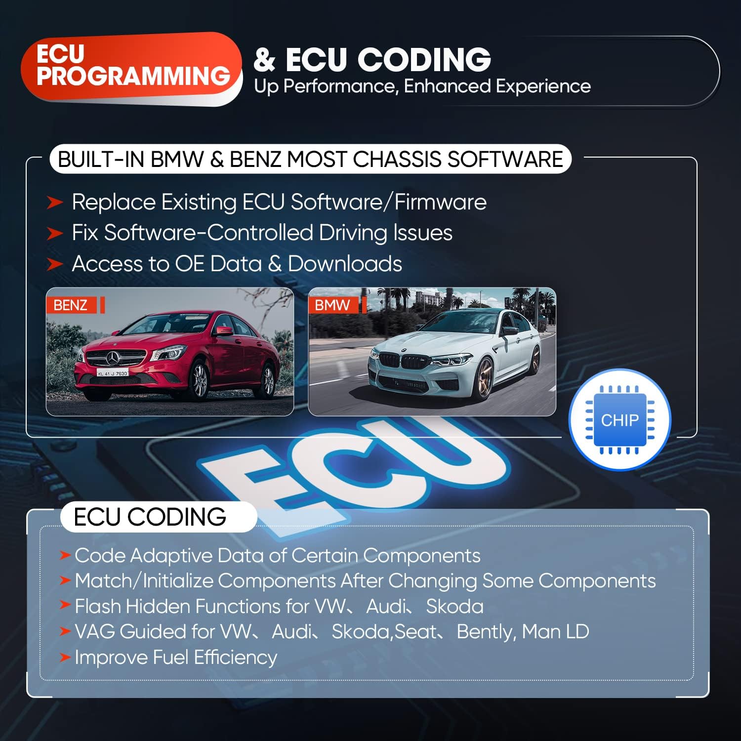 Autel MaxiSys MS909 intelligent scannings værktøj, topologi 2.0, ECU-programmerings kodning, 40+ tjenester, 3.000+ aktive tests - LifafaDenmark Aps
