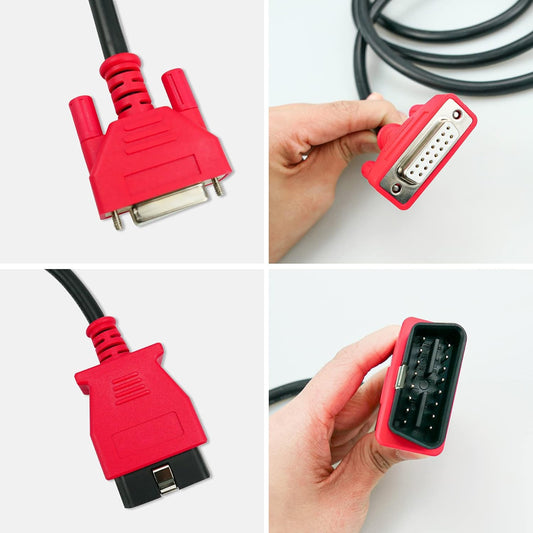 Diagnostisk kabel til Autel MS906, MS905, MS908 15 benet hun stik til 16 benet OBDII - LifafaDenmark Aps
