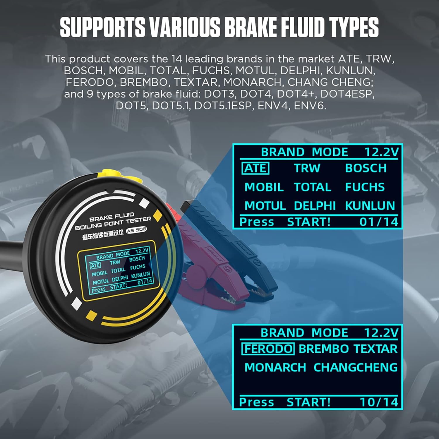Bremse væske kogepunkts tester Autool AS506 Dobbelt tilstands værktøj til bil bremse systemer - LifafaDenmark Aps