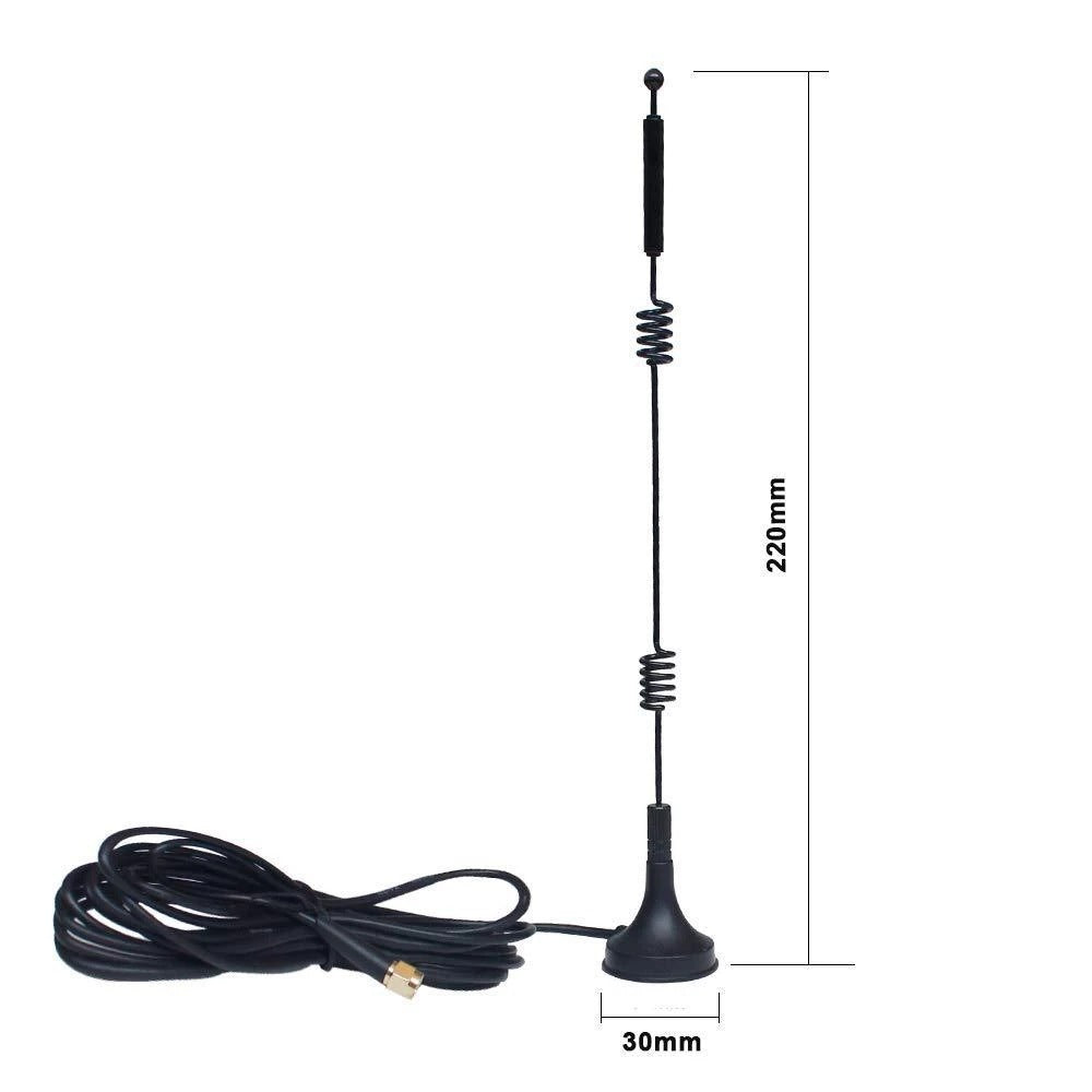 Dual Band WiFi 2.4GHz 5GHz 5.8GHz 12dBi 4g antenne magnetisk base SMA han antenne - LifafaDenmark Aps