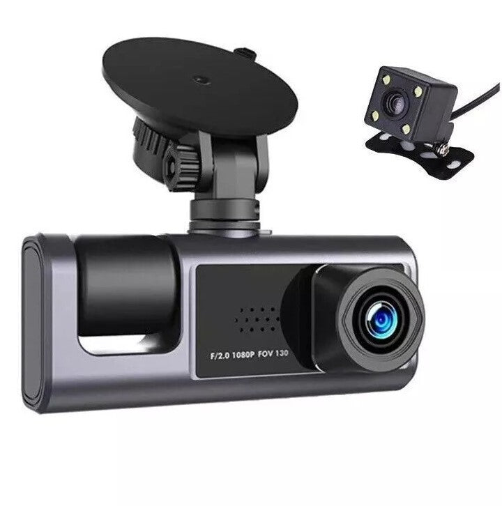 Dash Cam Bil Dual Lens HD 1080P Forre Bag Indvendig Video Recorder Kamera - LifafaDenmark Aps