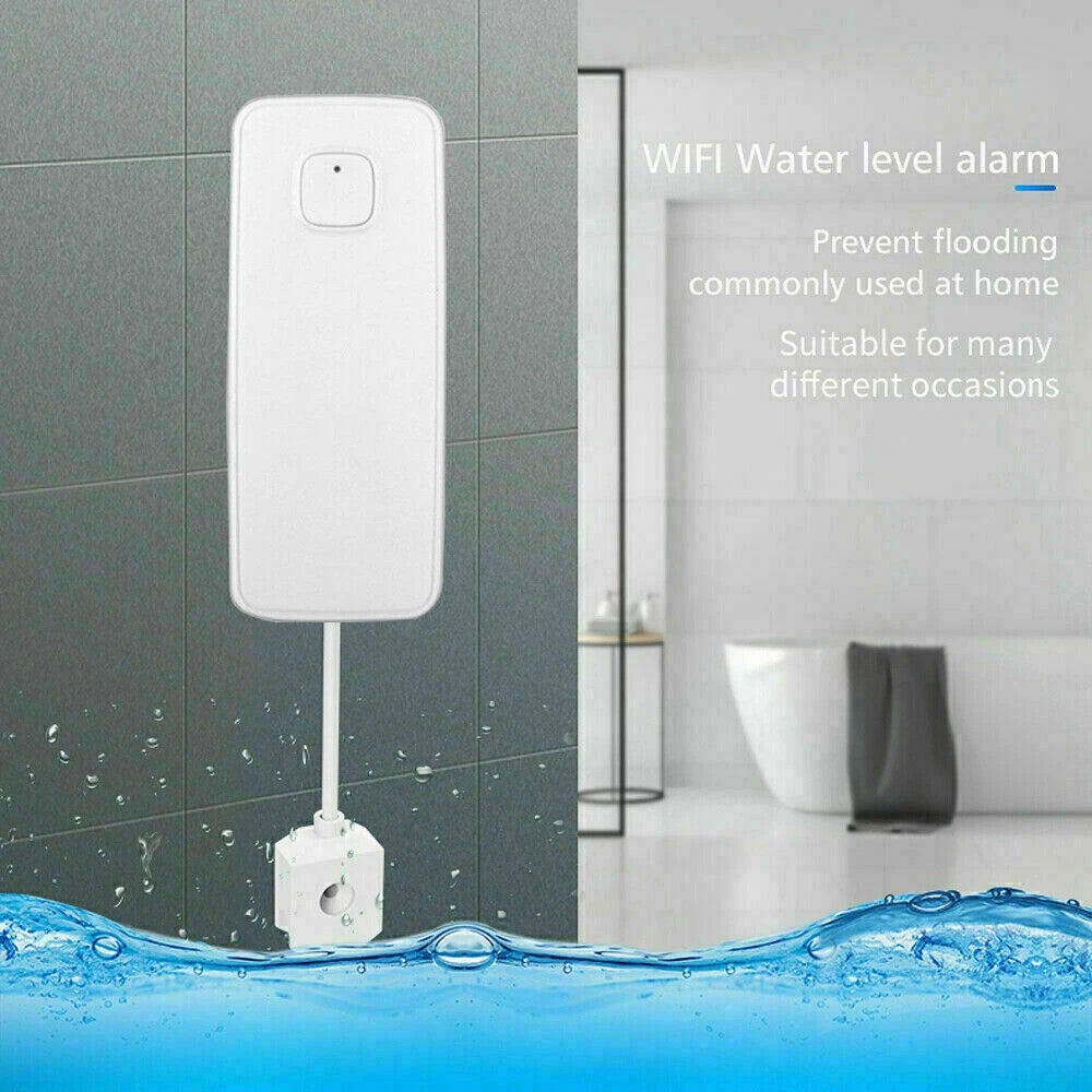 WIFI IP Vand lækage Overløbs advarsels sensor Alarm Oversvømmelses lækage detektor + TUYA APP - LifafaDenmark Aps
