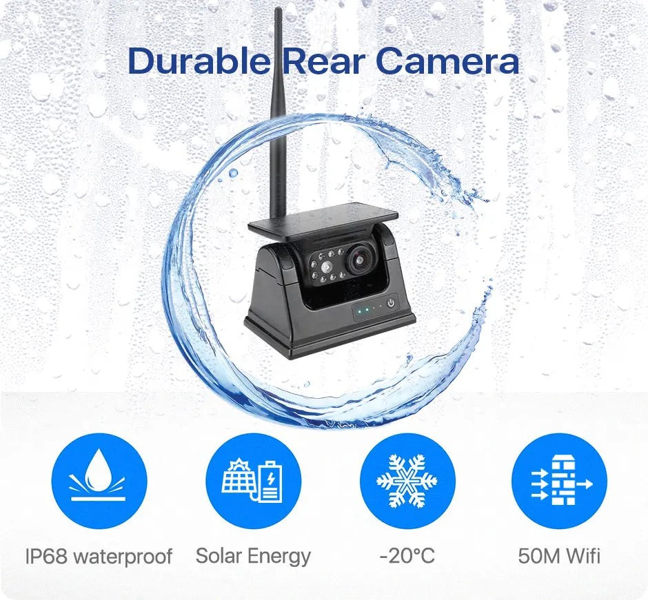 Magnetisk solcelledrevet trådløst WiFi bak kamera med app - LifafaDenmark Aps