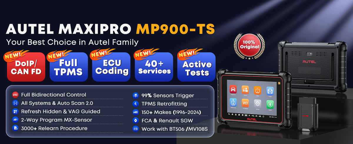 Autel MaxiPro MP900TS Fuld System Diagnose Scanner +  fuld TPMS-funktion