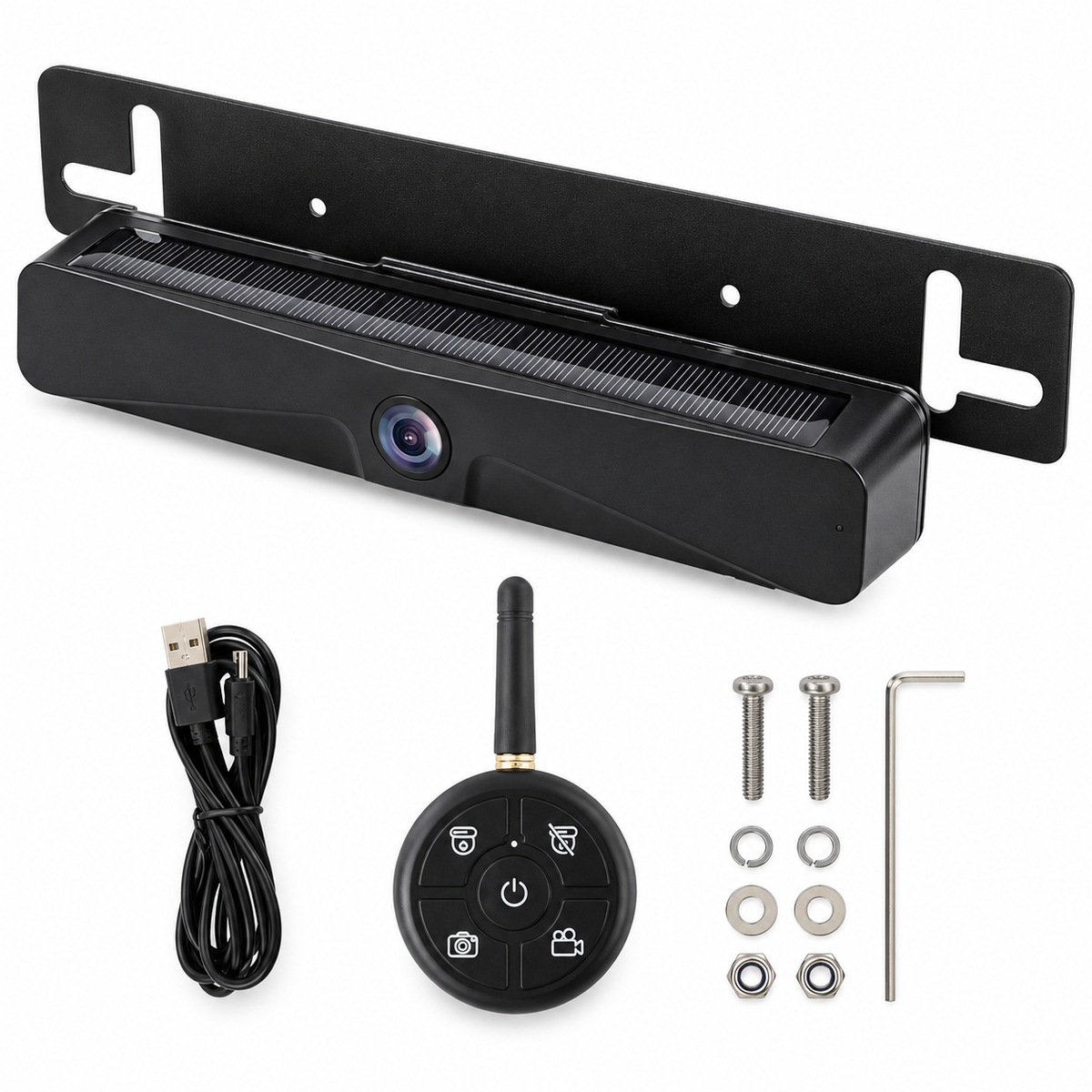 WiFi Trådlös Solar HD 1080P Backkamera med Inbyggt 4800mAh Batteri