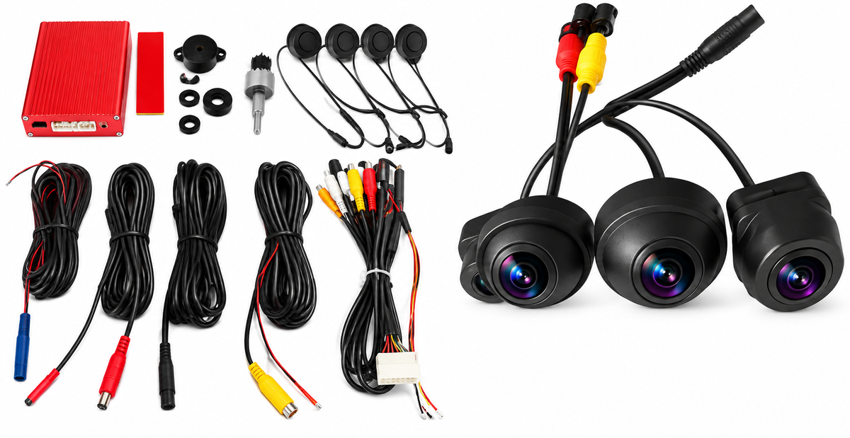 360 Degree Car Surround 3D Bird View Panorama 4 kameraer Optager Parkerings system - LifafaDenmark Aps