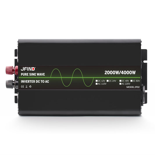 Jfind Pure Sine Wave 12V til 220V inverter adapter til 2000w spidseffekt 4000W - LifafaDenmark Aps