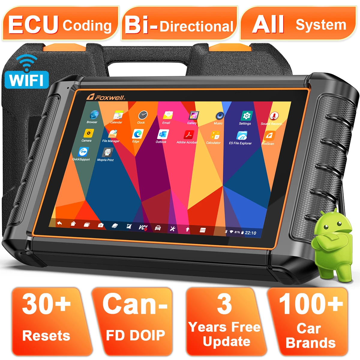 Foxwell NT909 Pro-Garage Business Car Van Diagnostic Tablet Fejlkode Scan Tool - LifafaDenmark Aps