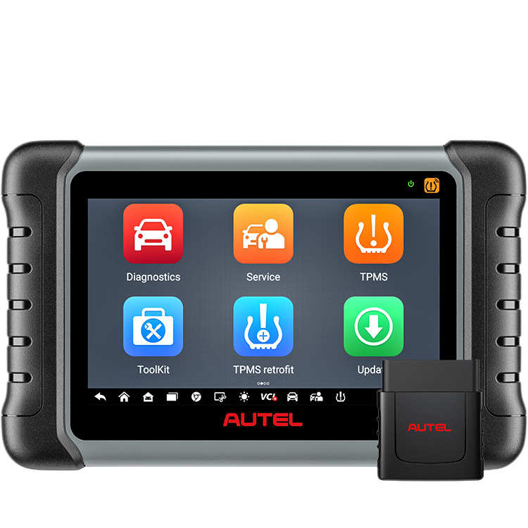 Autel MaxiCOM MK808S-TS OBD2 scanner med tovejstest, 28 servicer, 150 mærker, TPMS-programmering