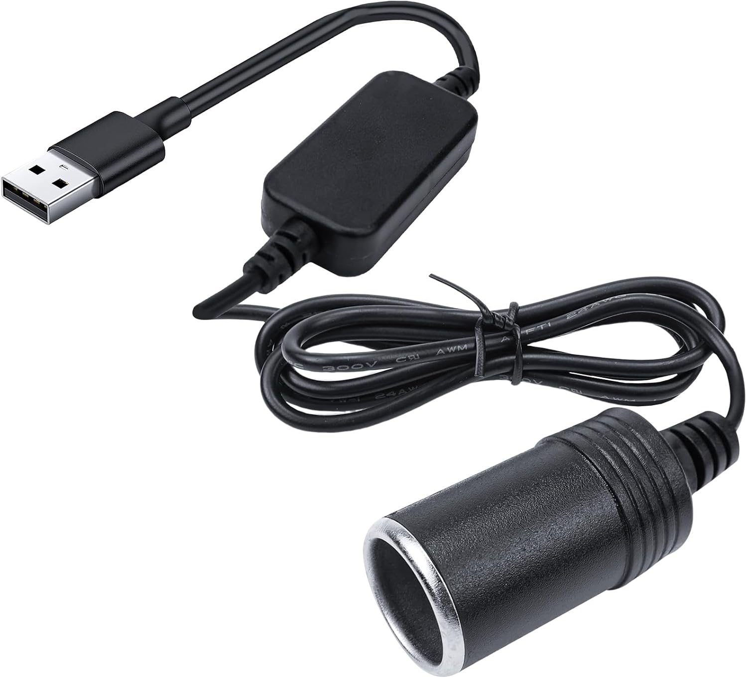 USB port 12V bil stik Strøm hun konverter adapter kabel - LifafaDenmark Aps